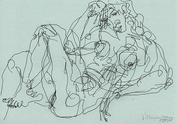 thinking woman